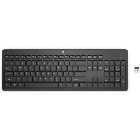 HP Keyboard 230 Wireless Keyboard USB-A Black - 230 - Black, 2.4 GHz wireless, USB-A