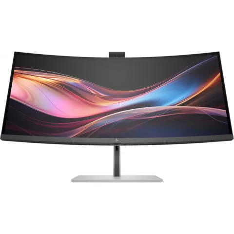HP S7 Pro 734pm - 34in UWQHD (3440x1440) Curved IPS 1900R, 120Hz, 5ms GTG, DisplayHDR400, Thunderbolt 4, 100W PD - Black/Silver