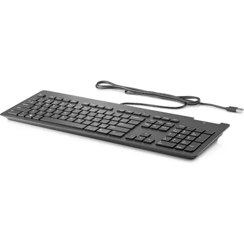 HP USB SMARTCARDKEYBOARD CCID - Black, Full-size (100%), Wired USB, Mechanical, QWERTY