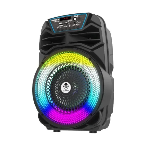 iDance Groove 114mk3 Karaoke Speaker with 1 Wired Mic BT & USB