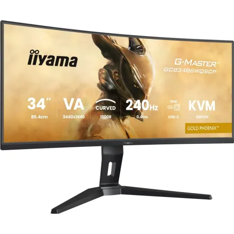 Iiyama G-Master 34-inch Ultrawide Curved Monitor - GCB3486WQSCP - Gold Phoenix, 3440x1440, 144Hz