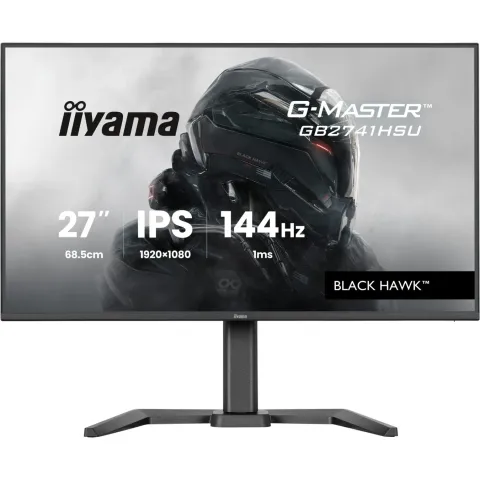 iiyama - GB2741HSU-B1 - 16:9 FHD Fast IPS 1 ms 144 Hz HDMI DisplayPort VESA 100×100 Black