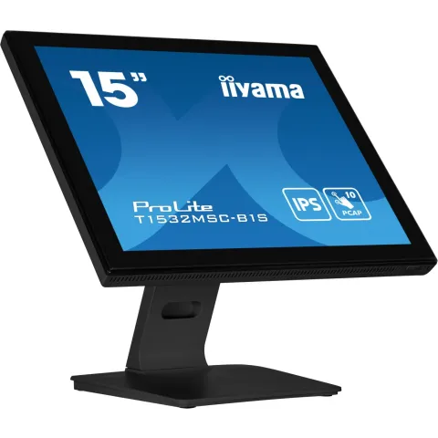 iiyama ProLite T1532MSC-B1S - 15-inch (38.1 cm) XGA 4:3 Projected Capacitive 10pt Touchscreen, TN Panel, Black
