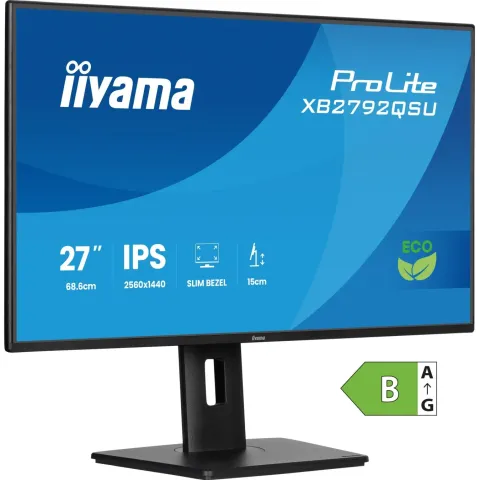 IIYAMA ProLite XB2792QSU-B1 27" QHD IPS 120Hz USB Hub - Black