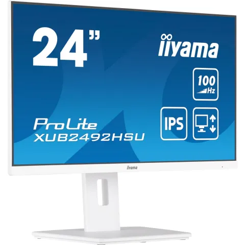 iiyama ProLite XUB2492HSU-W6 24" IPS FHD Monitor - White, 1080p, 100Hz, 0.4ms