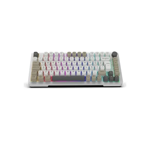 INCA Gaming Tastatur RGB GraySwitch USB-C BT 2.00m weiß