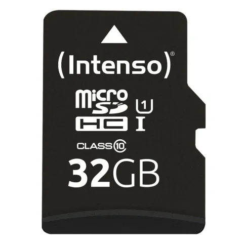 Intenso Micro SDHC 32GB - 3424480 - Performance 1, Class 10 UHS-I U1, Black, with SD Adapter