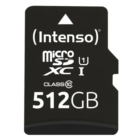 Intenso microSD UHS-I Performance 512GB - Model 3424493 - Class 10 (U1), Black, incl. SD Adapter