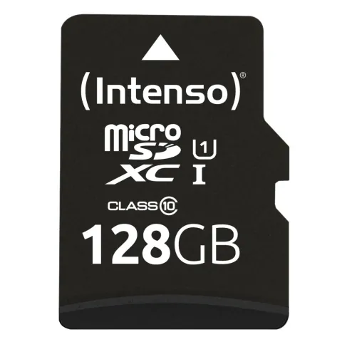 Intenso microSDHC 128GB Performance - Model 3424491 - Black, Class 10 UHS-I (U1) with SD Adapter
