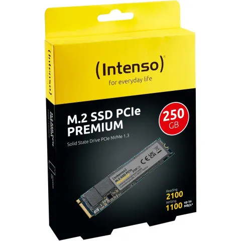 Intenso Premium 250GB M.2 NVMe SSD - PCIe 3.0 x4 2100 MB/s - 3835440