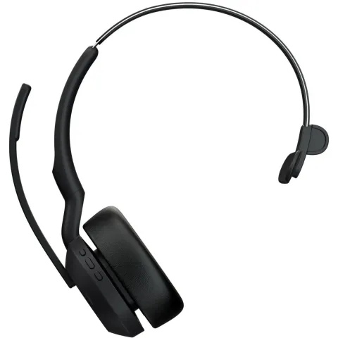 Jabra Evolve2 55 Link380a MS Mono Stand - Evolve2 55 - Over-ear, PU Leather, 2.4 GHz wireless