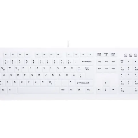 Keyboard Cherry Medical AK-C8100F Active Key wired white - AK-C8100F-UVS-W GE - White USB Wired German QWERTZ