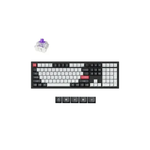 Keychron Q6 HE Q6H-M1 Wireless Hall Effect Keyboard Purple Switch 100% US
