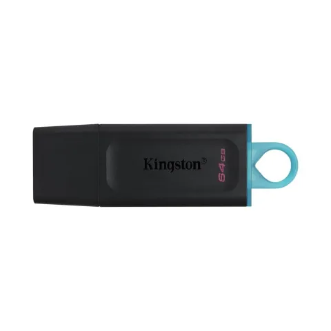 Kingston DataTraveler Exodia DTX 64GB USB 3.2 Gen 1 Flash Drive Black/Turquoise USB-A Key Ring