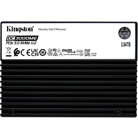 Kingston DC3000ME - 3.84TB U.2 NVMe PCIe 5.0 Enterprise SSD, 14,000 MB/s