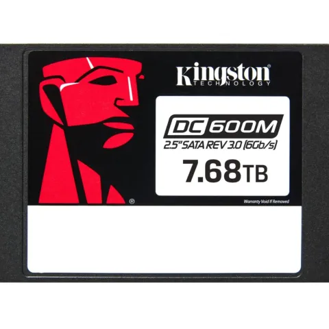 Kingston DC600M SEDC600M - Enterprise Data Center SSD - 7.68TB, 2.5in SATA III 6Gb/s, 3D TLC, Power-Loss Protection