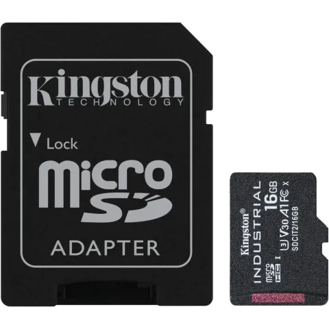 Kingston Industrial microSD Card 16GB - Adapter Included