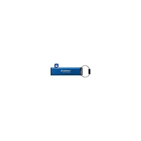 Kingston IronKey Keypad 200 - 256GB Blue USB-A 3.2 Gen1 Secure AES-256 Hardware-Encrypted USB Stick