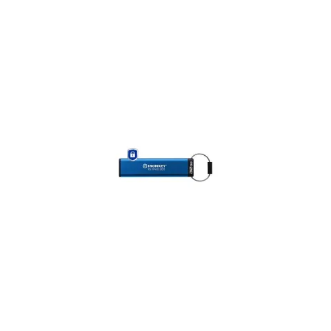 Kingston IronKey Keypad 200 - 32GB Blue USB-A 3.2 Gen1, AES-256 Hardware Encrypted, FIPS 140-3 L3