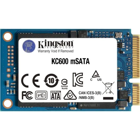 Kingston KC600 - 1TB (1024GB) mSATA SSD - SATA III 6Gb/s, 550/520 MB/s, 3D TLC, AES-256