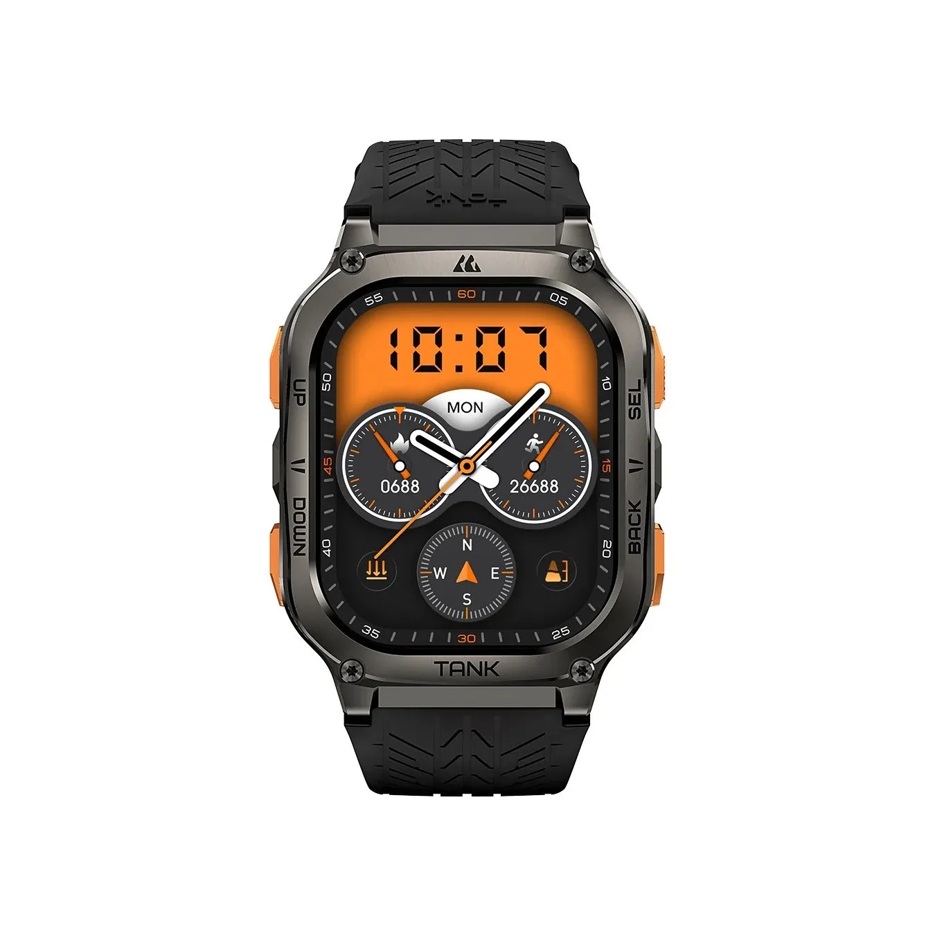 Kospet TANK - M3 ULTRA - Rugged Smartwatch GPS Silicone Black