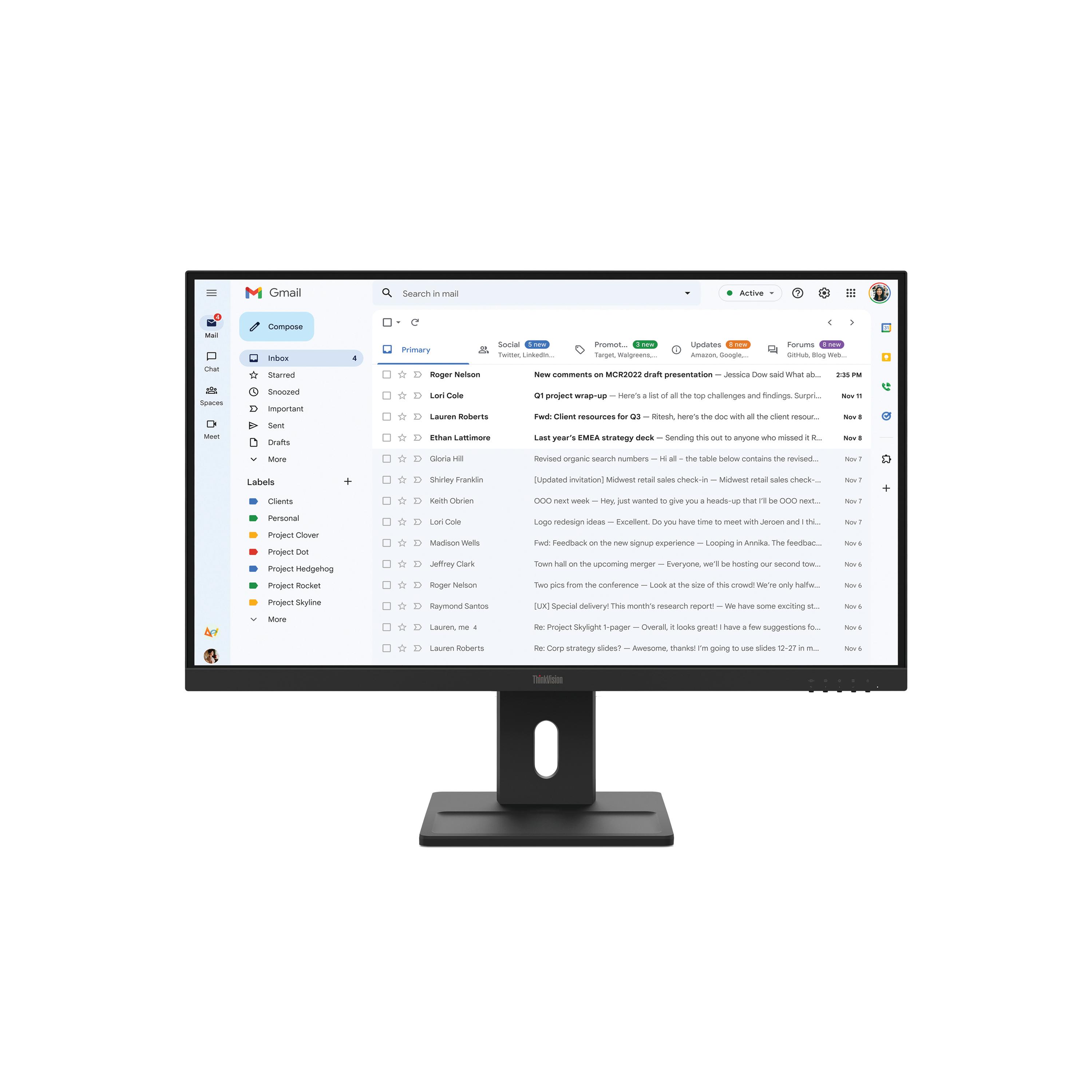 Lenovo ThinkVision E27-40 27-inch FHD IPS Monitor - 1920x1080 100Hz 300 cd/m² - 64BCMAR4UZ