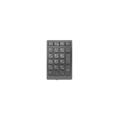 Lenovo GO Wireless Numeric Keypad - 4Y41C33791 - Grey, 21-Key Tactile, 2.4 GHz RF with USB Receiver