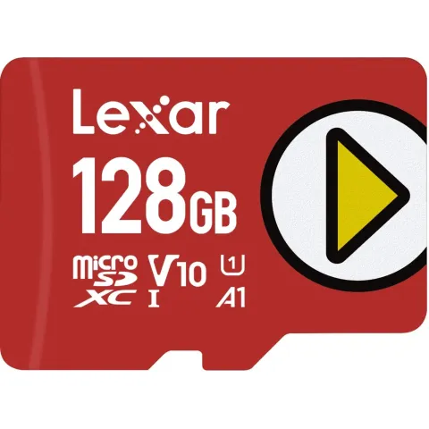 Lexar PLAY microSDXC - R150 - 128GB UHS-I (U1) V10 Class 10, Red, 150MB/s Read