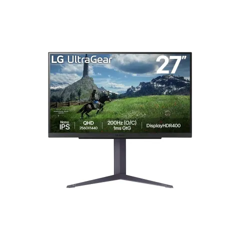 LG 27' 27GS85QX-B Ultragear Gaming WQHD HDMI DP IPS 16:9
