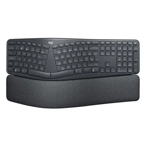 Logitech ERGO K860 Wireless Ergonomic Keyboard - Graphite - US International, Bluetooth 5.0 & 2.4GHz