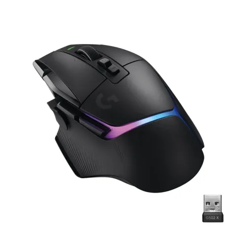 Logitech G502 X Plus Wireless Gaming Mouse - HERO 25K, LIGHTFORCE, 13 Buttons