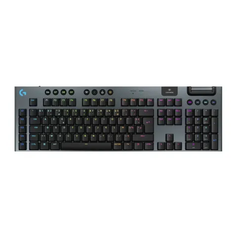Logitech G915 X LIGHTSPEED Wireless Gaming Keyboard Black (FR) - G915 - AZERTY, Per-Key RGB, Tri-Mode USB/Bluetooth/2.4G
