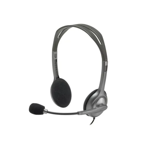 Logitech H110 Headset 981-000271 Wired Stereo 3.5mm On-ear Boom Mic