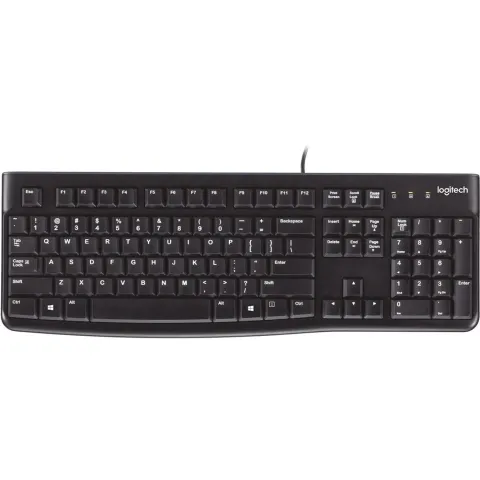 Logitech K120 UK black - K120 - UK layout, Windows legends, Wired USB