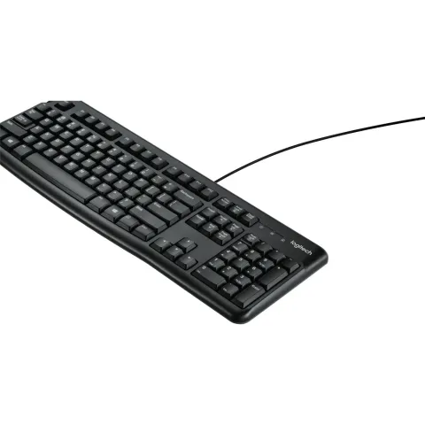 Logitech K120 - Wired USB Full-Size Keyboard - Black, US QWERTY, Spill-Resistant