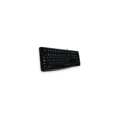 Logitech K120 Wired USB Keyboard - 920-002489 - German QWERTZ, Full-Size, Black, Spill-Resistant