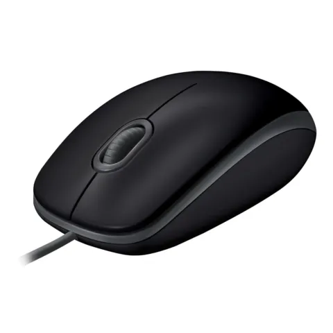 Logitech M110 Silent Mouse - 910-005508 - Black, Wired USB-A, Ambidextrous, 1000 DPI