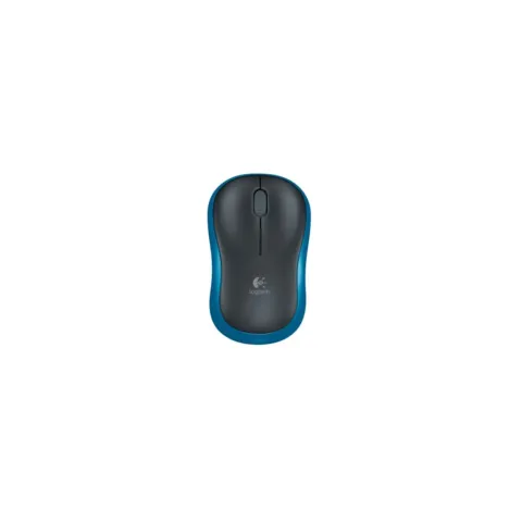 Logitech M185 Wireless Mouse - 910-002236 - Blue, 2.4 GHz, Ambidextrous, 1000 DPI