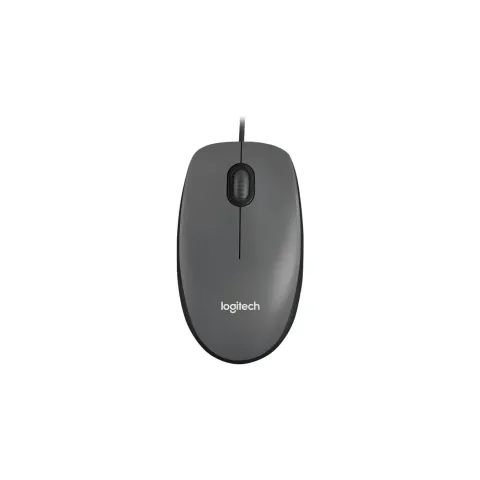 Logitech M90 Wired Optical Mouse - Grey - USB Type-A, 1000 DPI, Ambidextrous