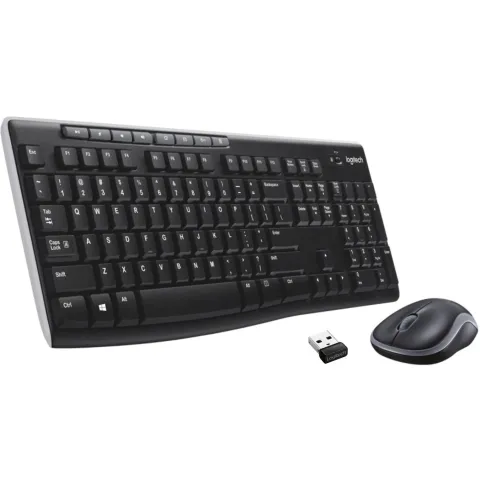 Logitech MK270 Wireless Combo - Full-Size Spanish QWERTY Keyboard & Optical Mouse