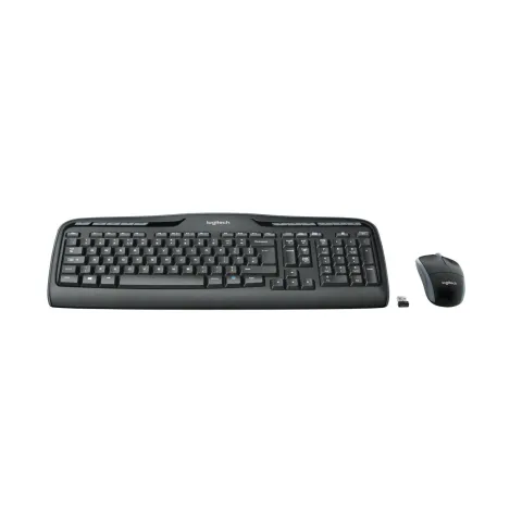 Logitech MK330 Wireless Keyboard & Mouse Combo - 920-008533 - Black, German QWERTZ, Full-size, 2.4GHz USB
