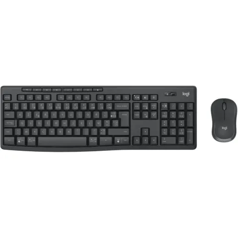 Logitech MK370 Combo for Business - MK370 - Wireless AZERTY Full-size Keyboard & Ambidextrous Mouse, Graphite