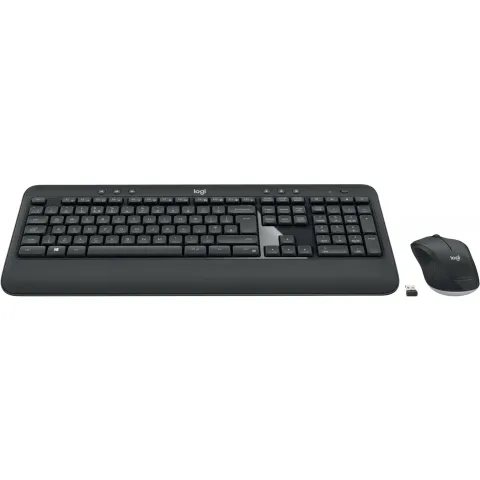 Logitech MK540 Advanced Wireless Desktop - MK540 - French AZERTY, 2.4 GHz Unifying RF, Black, Full-size