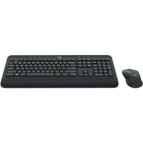 Logitech MK545 Advanced Wireless Desktop Set - MK545 - Full-size Wireless Keyboard & Mouse, Black, US QWERTY