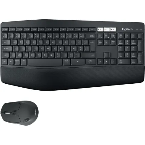 Logitech MK850 Performance - Wireless Keyboard & Mouse Combo - AZERTY French, Black, 2.4GHz + Bluetooth, Full-size