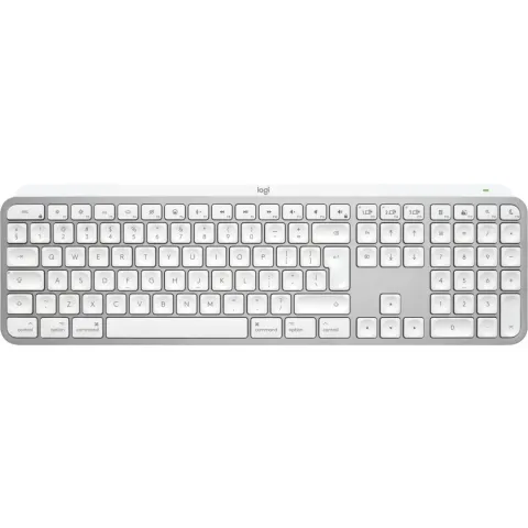 Logitech MX Keys S for Mac - MX Keys S - Wireless White Backlit Aluminium Full-Size Keyboard
