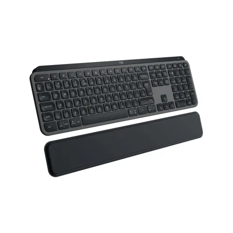 Logitech MX Keys S - Wireless Bluetooth Backlit Keyboard - Graphite, US-International Full-Size (100%), Scissor Switch