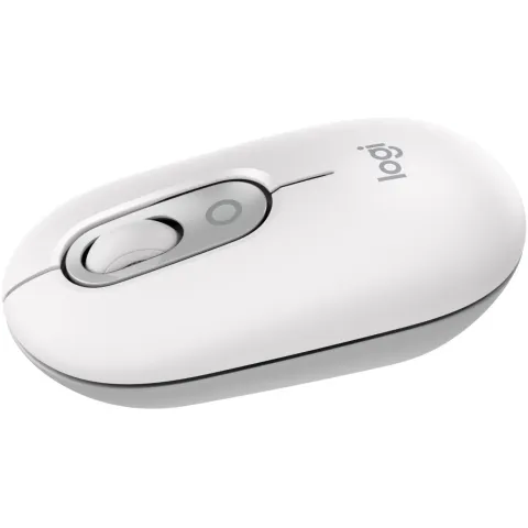 Logitech POP Mouse with Emoji - OFF-WHITE - Ambidextrous Office Mouse