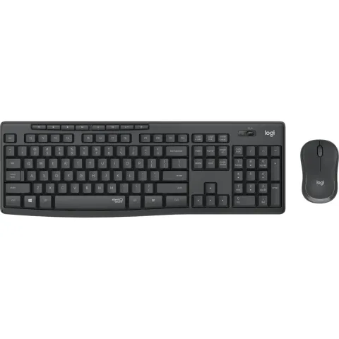 Logitech Silent Wireless Combo - MK295 - Graphite Full-Size Keyboard + Mouse, 2.4GHz Nano Receiver