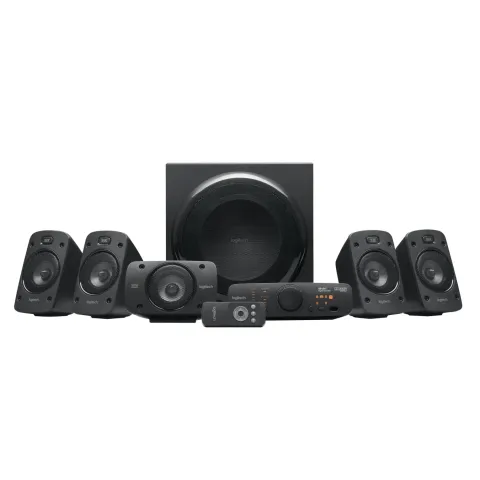 Logitech Z906 - 980-000468 - 5.1 THX Certified Powered Surround Speaker System, Black, 500W RMS